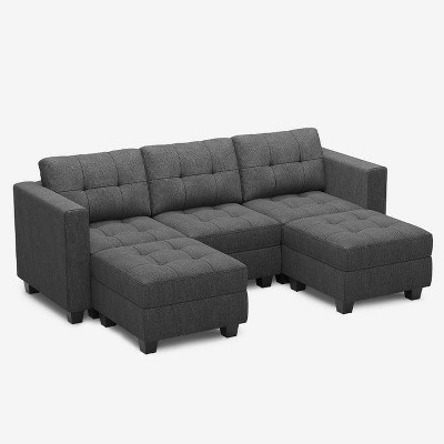 Belffin Modular Weave Sofa with Storage Seat (5 Seats + 5 Sides)