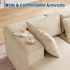 Modular Sectional Couches for Living Room, Modern Polyester Upholstered L Shaped Couch with Pillows, Cloud Upholstered Sofa - 2 of 4