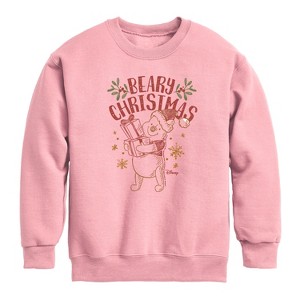 Boys' - Winnie the Pooh - Pooh Wishes A Beary Christmas Graphic Long Sleeve Fleece Sweatshirt - 1 of 3