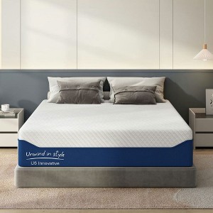 Resenkos Full Size Mattress 10 Inch,Gel Memory Foam Mattress for Cool Sleep in a Box,Fiberglass Free, Medium Firm Feel - 1 of 4