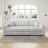 NicBex Couches for Living Room 75.6" Loveseat Sofa Minimalist Corduroy Fabric Upholstered 2-Seater Sofa Couch Matches 30.7" Ottoman for Bedroom - 4 of 4