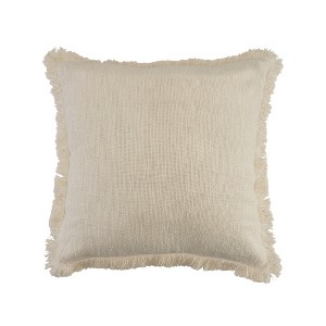 20" X 20" Dark Blue And White 100% Cotton Abstract Zippered Pillow - 1 of 4