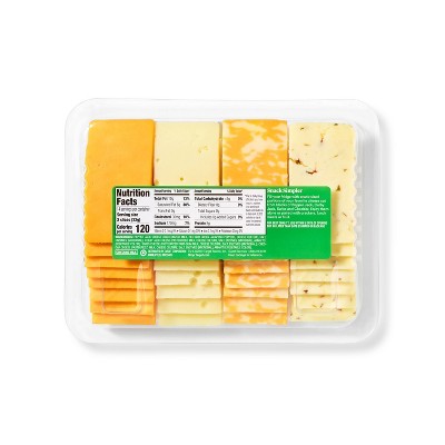 Pepper Jack, Colby Jack, Swiss & Cheddar Cheese Slice Party Tray - 28ct/16oz - Good & Gather™