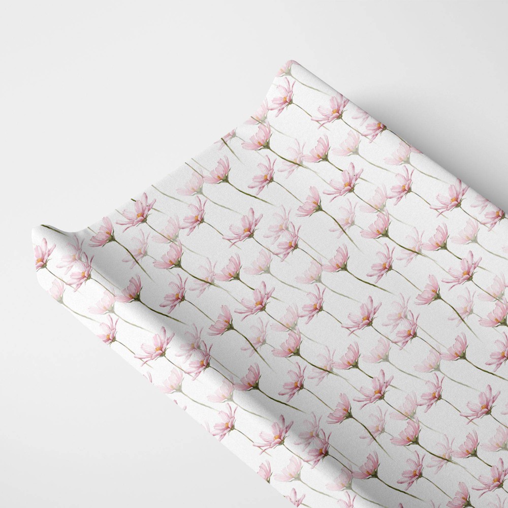 Photos - Changing Table Norani Changing Pad Cover - Pink Petals