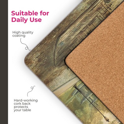 Parisian Scenes Hardboard Placemats Set of 4