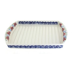 Blue Rose Polish Pottery P191 Manufaktura Bacon Cooker - 1 of 2