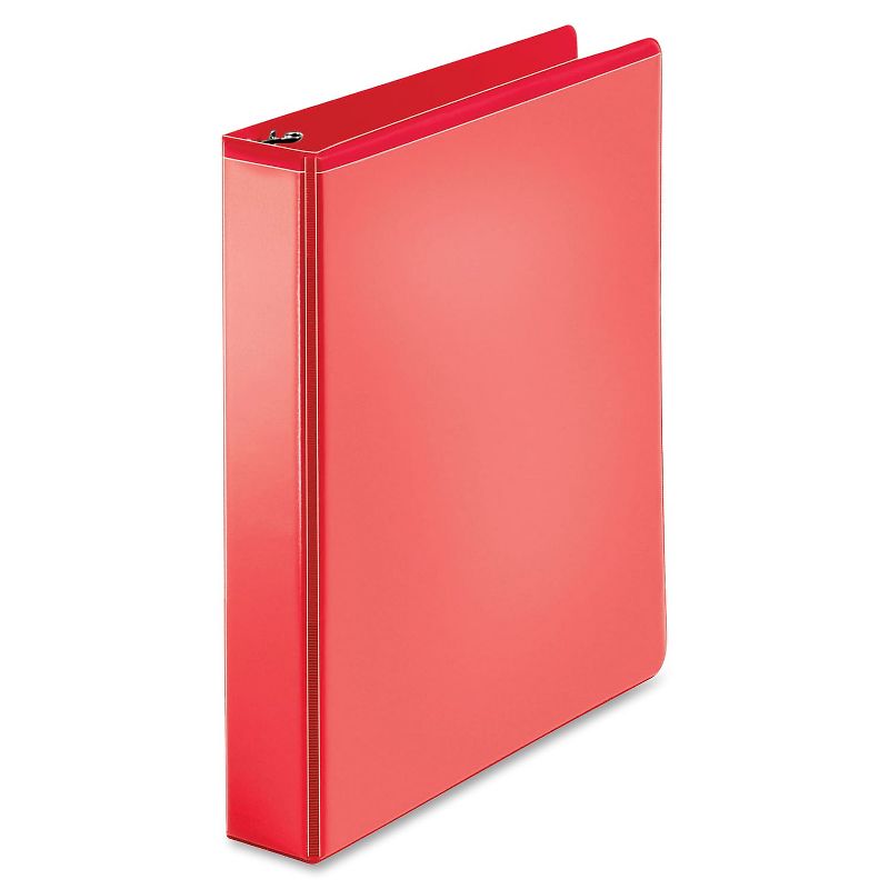 Business Source View Binder Round Ring 1-1/2" Red 09967, 2 of 7