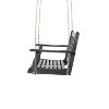 Grungis Hanging Swing Chair Outdoor with Chains,Patio Wood Furniture Swing with Vertical Wooden Backrest for Garden Yard Backyard - 4 of 4