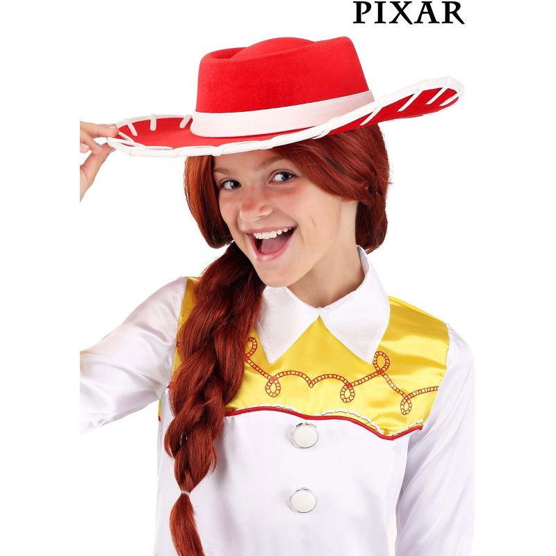 HalloweenCostumes.com  Girl Disney Toy Story Jessie Cowgirl Costume Hat, Red/White, 4 of 6