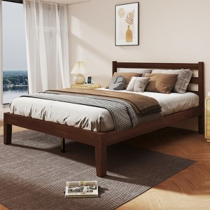Bestier Full Size Platform Bed with Headboard - 1 of 4