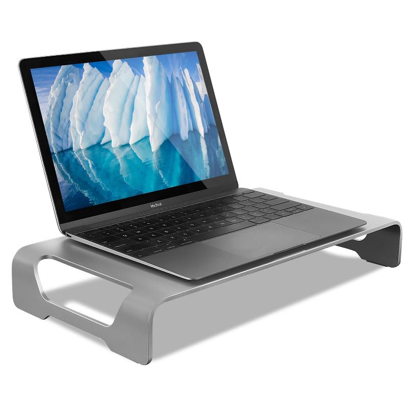 Mount-It! Aluminum Monitor Stand For iMac - Metal Monitor Stand Desktop Organizer w/ Keyboard Storage - Universal Monitor Riser For PC & Laptop, 5 of 9