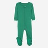 Leveret Toddler Footed Cotton Solid Classic Color Pajamas - image 3 of 4