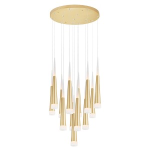 CWI Lighting Andes LED Multi Light Pendant With Satin Gold Finish - 1 of 2