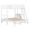 Bellemave Bunk Bed Twin Over Full, Wood Bunk Beds with Desk, Twin Over Full Bunk Bed with 3 Drawers, Loft Bed with Desk for Kids Adults,White - 4 of 4