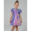 2Bunnies Girls Mystic Mermaid Sequin Puff Sleeve Dress - 4 of 4
