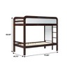 Saracina Home Adyn Contemporary Kids' Twin Over Twin Bunk Bed with Ladder on End Walnut - 3 of 4
