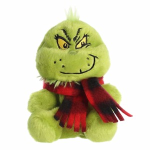 Aurora Mini Grinch With Scarf Palm Pals Dr. Seuss Festive Stuffed Animal Green 5" - 1 of 4