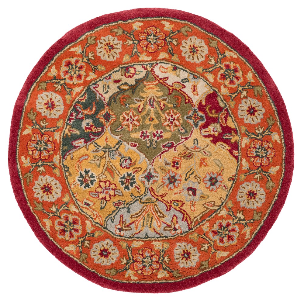 3'6in Round Floral Tufted Area Rug - Safavieh