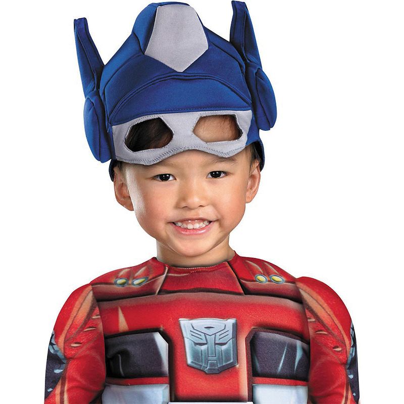 Toddler Boys' Transformers Rescue Bots Optimus Prime Muscle Jumpsuit Costume - Size 3T-4T - Red, 2 of 3