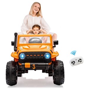Ride on Car for Kids with Remote Control, 24V 4WD Battery Powered Electric Car, 2 Seater Ride On Truck, Kids Electric Vehicle for Boys Girls 3-9 - 1 of 4