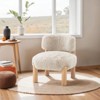 Okak Simple Cute Round Barrel Chairs with Curved Backrest,Contemporary Style Reading Leisure Accent Chair for Bedroom,Living Room - 4 of 4