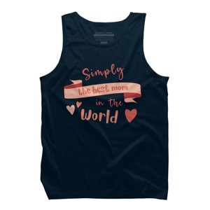 Men's Design By Humans Mother's Day Simply the Best Mom Banner By BoogieCreates Tank Top - 1 of 2