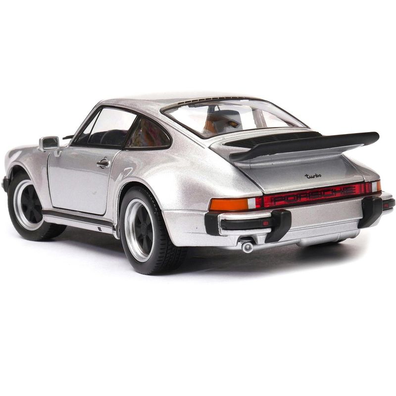 1974 Porsche 911 Turbo 3.0 Silver 1/24 Diecast Model Car by Welly, 4 of 6