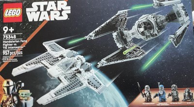 Lego Star Wars Mandalorian Fang Fighter Vs. Tie Interceptor Building ...