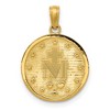 Black Bow Jewelry 14k Yellow Gold, Round Miraculous Medal Pendant - 3 of 4