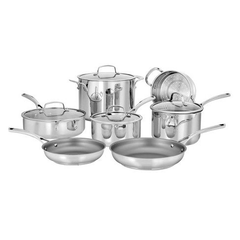 Cuisinart Forever 11pc Stainless Steel Skillet With Helper Handle 95-11 -  Silver : Target