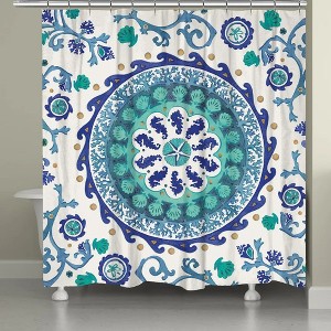 Laural Home Coastal Medallion Shower Curtain - 1 of 1