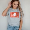 Simply Sage Market Women's Baseball Stacked Smiley Face Short Sleeve Graphic Tee - 2 of 3