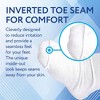 Impresa [2 Pairs] One Size Unisex Extra Width Socks in White for Lymphedema - Oversized Sock Stretches up to 30'' - 3 of 4