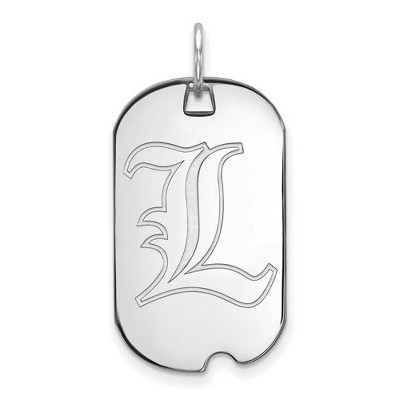 Black Bow Jewelry 10k White Gold Louisville Cardinals NCAA Pendant