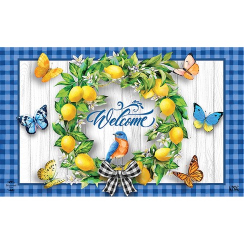 Lemon Outdoor Welcome Mat, Summer Doormats