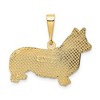 Black Bow Jewelry 14k Yellow Gold Welsh Corgi Dog Pendant - 3 of 4
