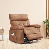 Acekool Power Recliner Chair with Heat & Massage, Swivel Rocker, USB Port, Cup Holders, Side Pockets, Extra-Wide Seat, Living Room - 2 of 4