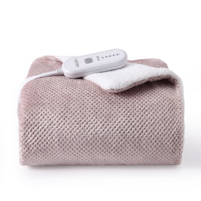 Heated Electric Throw Blanket, Soft Flannel Thicken Heated Blankets for Couch, 5 Heat Settings, 4 Hours Auto Shut Off, Pink, 50"x 60"