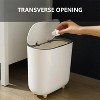 LunaLulinlk 1.5 Gallon Plastic Trash Can with Garbage Bag, White - 4 of 4