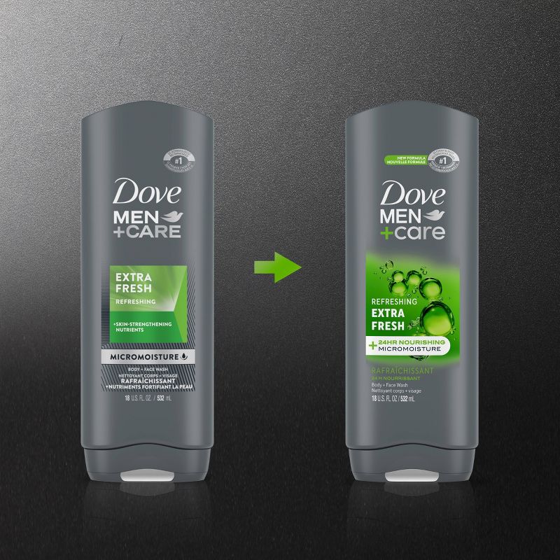 Dove Men+Care Extra Fresh Micro Moisture Cooling Body Wash - 18 fl oz, 5 of 13