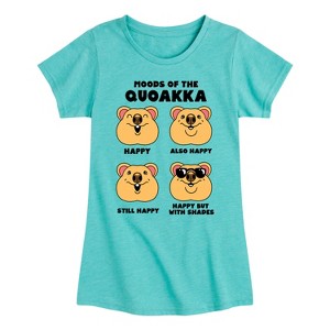 Girls' - Instant Message - Quokka Moods Fitted Short Sleeve Graphic T-Shirt - 1 of 4