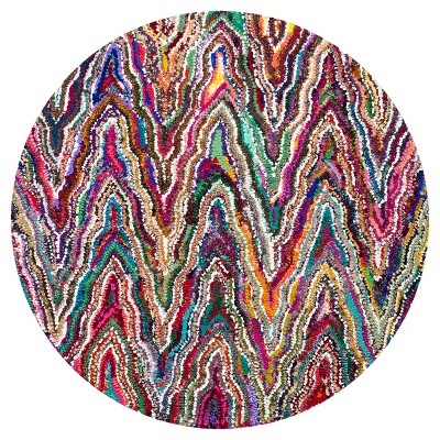 Stripes Tufted Round Accent Rug -  - Safavieh
