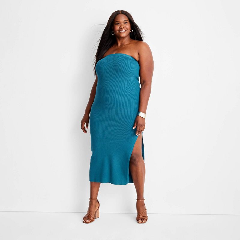 Women's Strapless Tube Midi Dress - Future Collective™ with Jenny K. Lopez, 1 of 7