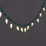 150ct LED C6 Faceted Christmas String Lights Warm White with Green Wire - Wondershop™