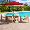 Alaterre Furniture 6pc Outdoor Patio Dining Set, Okemo Table with 10' Auto Tilt Umbrella - 2 of 4