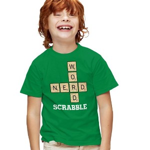 Boys' Short Sleeve Scrabble Word Nerd T-Shirt - 1 of 4