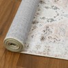 Non-Slip Machine Washable 2x3 Vintage Print Area Rug, Distressed Low Pile Entryway Doormat for Kitchen Bathroom Bedroom, Taupe - 3 of 4