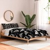 Deny Designs Full/Queen Avenie Luna Moth Black and Cream Comforter and Pillow Sham Black - 2 of 4