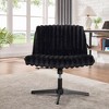 QingMoon Criss Cross Chair, Adjustable Swivel Office Chair, Wide Seat Desk Chair, Corduroy Fabric Vanity Chair for Home Office and Bedroom - 2 of 4