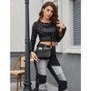 Shoulder Bag Retro Vegan Leather Classic Tote HandBags Purses with Zipper Closure - 4 of 4